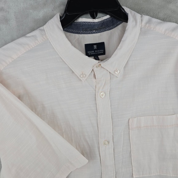 Roark‎ Revival Button Up Shirt Short Sleeve Casual Light Pink XL - Picture 1 of 10